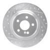 R1 13-20 Mercedes-Benz SL550 Rear Left Drilled & Slotted Silver Brake Rotor