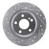 R1 12-20 Mercedes-Benz SLC300 Rear Left Drilled & Slotted Silver Brake Rotor