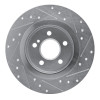 R1 12-20 Mercedes-Benz SLC300 Rear Left Drilled & Slotted Silver Brake Rotor