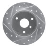 R1 05-16 Smart Fortwo Front Left Drilled & Slotted Silver Brake Rotor