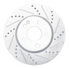 R1 06-11 Mercedes-Benz B200 Front Right Drilled & Slotted Silver Brake Rotor
