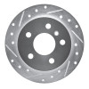 R1 06-11 Mercedes-Benz B200 Rear Left Drilled & Slotted Silver Brake Rotor