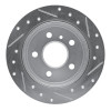 R1 06-11 Mercedes-Benz B200 Rear Left Drilled & Slotted Silver Brake Rotor