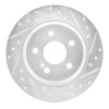 R1 07-13 Mercedes-Benz CL550 Rear Right Drilled & Slotted Silver Brake Rotor