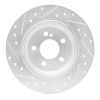 R1 03-06 Mercedes-Benz S350 Rear Right Drilled & Slotted Silver Brake Rotor
