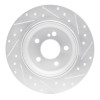 R1 03-06 Mercedes-Benz S430 Rear Left Drilled & Slotted Silver Brake Rotor