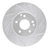 R1 96-11 Chrysler CrossFIRE Front Right Drilled & Slotted Silver Brake Rotor