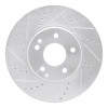 R1 96-11 Chrysler CrossFIRE Front Left Drilled & Slotted Silver Brake Rotor