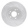 R1 96-11 Chrysler CrossFIRE Front Left Drilled & Slotted Silver Brake Rotor