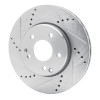 R1 96-15 Mercedes-Benz C240 Front Left Drilled & Slotted Silver Brake Rotor