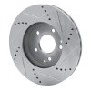 R1 96-15 Mercedes-Benz C240 Front Left Drilled & Slotted Silver Brake Rotor