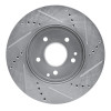 R1 96-15 Mercedes-Benz C240 Front Left Drilled & Slotted Silver Brake Rotor