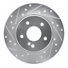 R1 98-03 Mercedes-Benz E320 Rear Left Drilled & Slotted Silver Brake Rotor