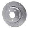 R1 98-03 Mercedes-Benz E320 Rear Left Drilled & Slotted Silver Brake Rotor