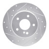 R1 94-11 Mercedes-Benz C230 Rear Left Drilled & Slotted Silver Brake Rotor