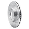 R1 90-95 Mercedes-Benz 400E Front Right Drilled & Slotted Silver Brake Rotor