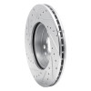 R1 90-95 Mercedes-Benz 400E Front Right Drilled & Slotted Silver Brake Rotor
