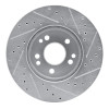 R1 90-95 Mercedes-Benz 400E Front Left Drilled & Slotted Silver Brake Rotor