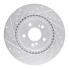 R1 93-02 Mercedes-Benz SL500 Rear Right Drilled & Slotted Silver Brake Rotor