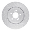R1 93-02 Mercedes-Benz SL500 Rear Left Drilled & Slotted Silver Brake Rotor