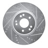 R1 94-02 Mercedes-Benz SL600 Left Front Drilled & Slotted Silver Brake Rotor