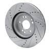 R1 94-02 Mercedes-Benz SL600 Left Front Drilled & Slotted Silver Brake Rotor