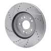 R1 94-02 Mercedes-Benz E500 Right Front Drilled & Slotted Silver Brake Rotor