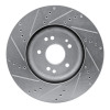 R1 94-02 Mercedes-Benz E500 Right Front Drilled & Slotted Silver Brake Rotor