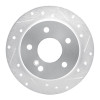 R1 94-98 Mercedes-Benz C280 Rear Right Drilled & Slotted Silver Brake Rotor
