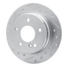 R1 94-98 Mercedes-Benz C220 Rear Left Drilled & Slotted Silver Brake Rotor