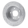 R1 94-98 Mercedes-Benz C220 Rear Left Drilled & Slotted Silver Brake Rotor