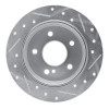 R1 94-98 Mercedes-Benz C220 Rear Left Drilled & Slotted Silver Brake Rotor