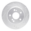R1 92-95 Mercedes-Benz E420 Rear Right Drilled & Slotted Silver Brake Rotor
