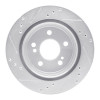 R1 92-95 Mercedes-Benz E420 Rear Right Drilled & Slotted Silver Brake Rotor