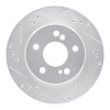 R1 92-95 Mercedes-Benz E420 Rear Left Drilled & Slotted Silver Brake Rotor