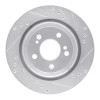 R1 92-95 Mercedes-Benz E420 Rear Left Drilled & Slotted Silver Brake Rotor