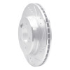 R1 92-94 Mercedes-Benz E500 Rear Right Drilled & Slotted Silver Brake Rotor