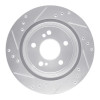 R1 92-94 Mercedes-Benz E500 Rear Right Drilled & Slotted Silver Brake Rotor