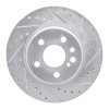 R1 92-99 Mercedes-Benz 500SEL Rear Right Drilled & Slotted Silver Brake Rotor