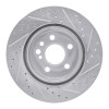 R1 92-99 Mercedes-Benz 600SEL Rear Left Drilled & Slotted Silver Brake Rotor