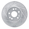 R1 91-99 Mercedes-Benz S350 Front Left Drilled & Slotted Silver Brake Rotor EDZ-63021L