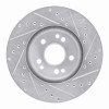 R1 90-98 Mercedes-Benz SL500 Front Left Drilled & Slotted Silver Brake Rotor