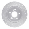 R1 90-95 Mercedes-Benz SL500 Rear Right Drilled & Slotted Silver Brake Rotor