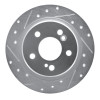 R1 90-95 Mercedes-Benz 300SL Rear Left Drilled & Slotted Silver Brake Rotor