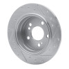 R1 90-95 Mercedes-Benz 300SL Rear Left Drilled & Slotted Silver Brake Rotor