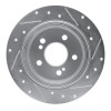 R1 90-95 Mercedes-Benz 300SL Rear Left Drilled & Slotted Silver Brake Rotor