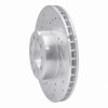 R1 85-91 Mercedes-Benz 300SD Front Left Drilled & Slotted Silver Brake Rotor