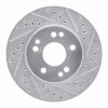 R1 84-95 Mercedes-Benz 260E Front Right Drilled & Slotted Silver Brake Rotor