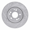 R1 84-95 Mercedes-Benz 260E Front Right Drilled & Slotted Silver Brake Rotor