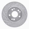 R1 84-95 Mercedes-Benz 260E Front Left Drilled & Slotted Silver Brake Rotor